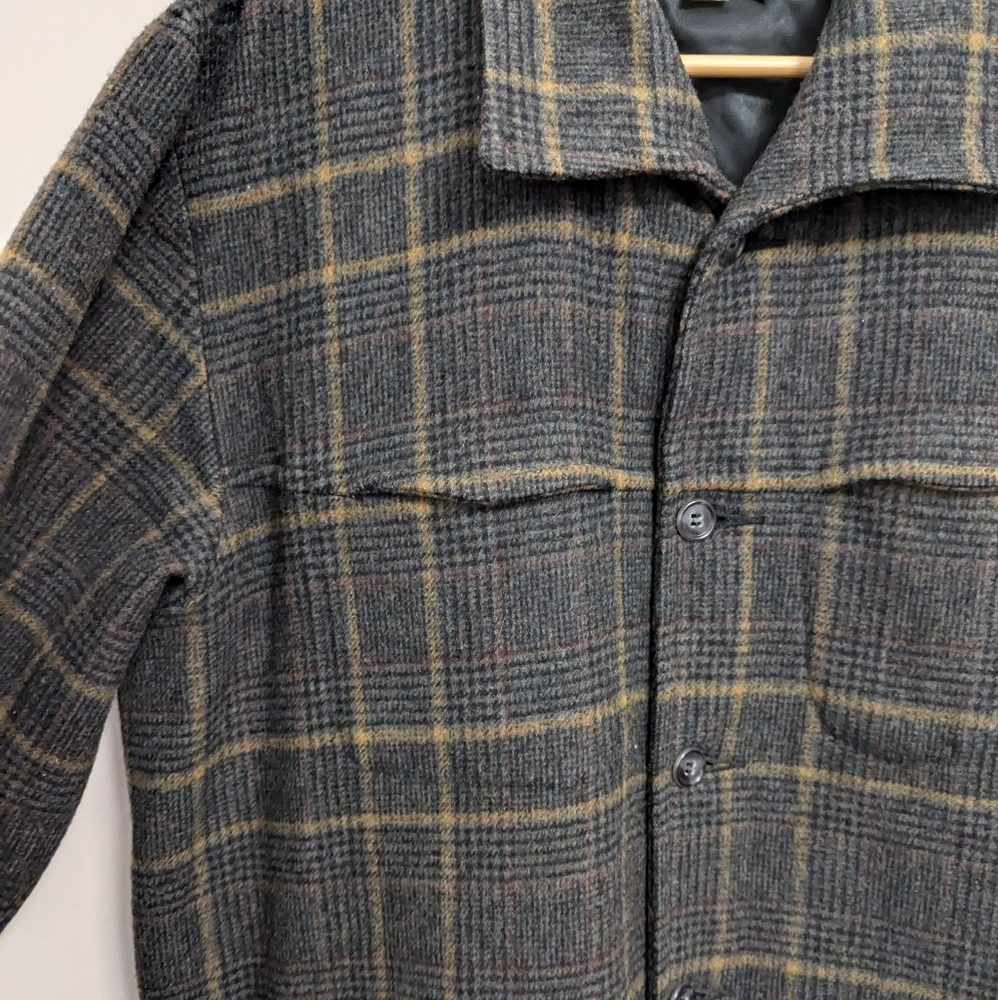 Vintage 50s Woolrich Woolen‎  Mills Plaid Utility Pocket Chore Coat - Picture 3 of 15